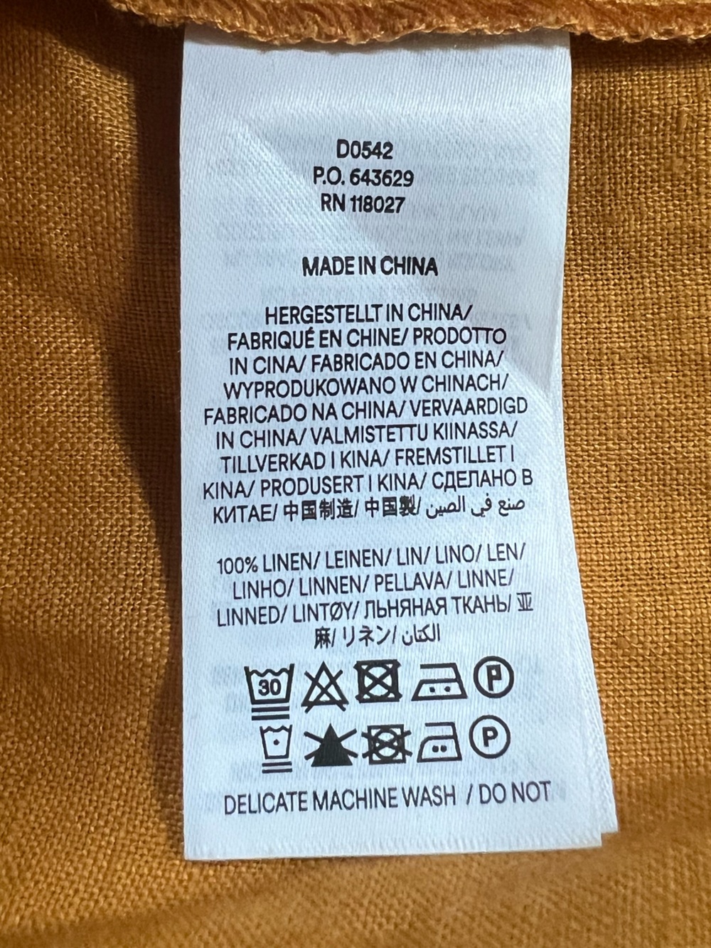 NWT BODEN Gold linen midi dress with ruffle hem SZ 10 - Picture 6 of 6